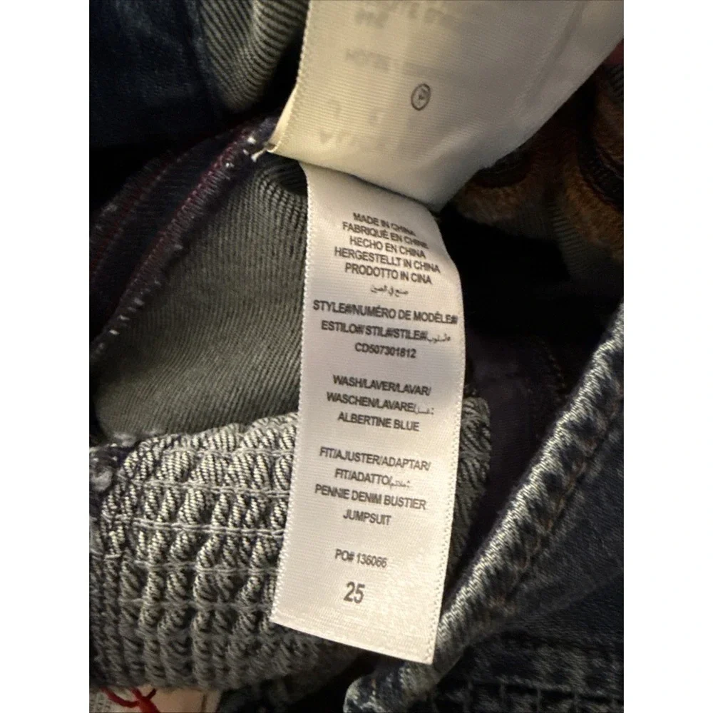 $550 NWT Alice+Olivia Gorgeous Pennie Denim Bootleg Halter Jumpsuit - Picture 14 of 16